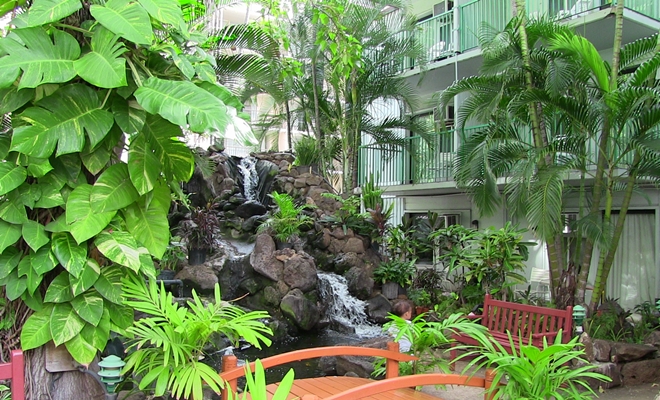 WSH Hawaii-ホワイトサンズホテル 中庭